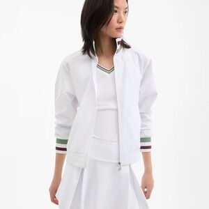 Veronica Beard X Head Volley Track Jacket Tennis White Green NWT large $298